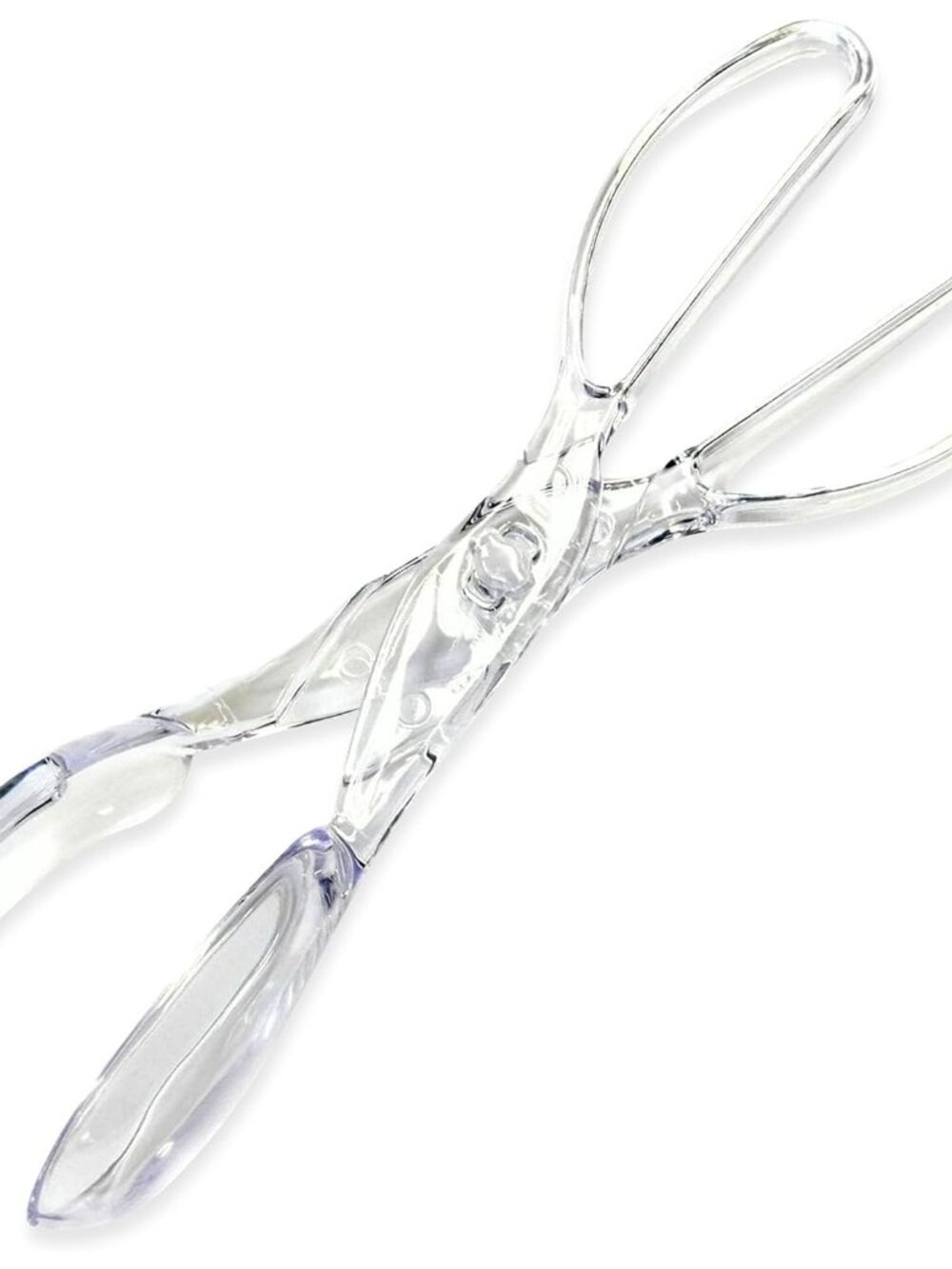 Premium Salad Scissor Tongs, 11.25 inch, Clear